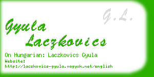 gyula laczkovics business card
